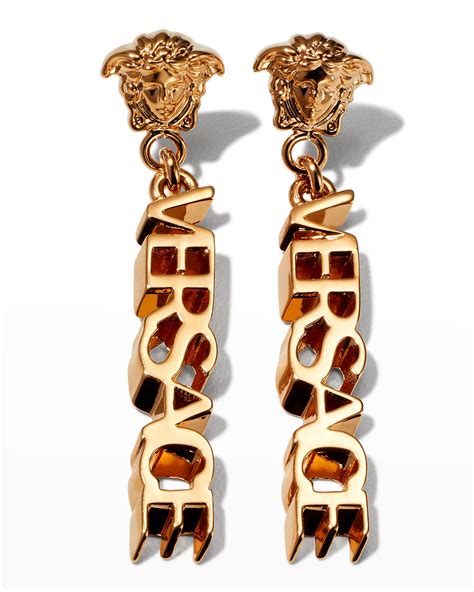 versace earrings for men|Versace dangle earrings.